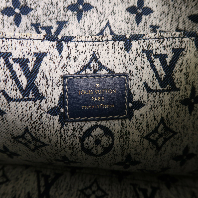 LOUIS VUITTON Monogram Denim On The Go MM金扣手挽肩背兩用袋-6