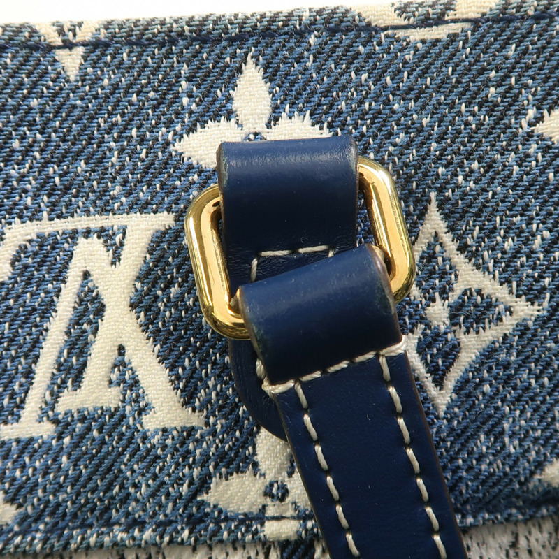 LOUIS VUITTON Monogram Denim On The Go MM金扣手挽肩背兩用袋-13