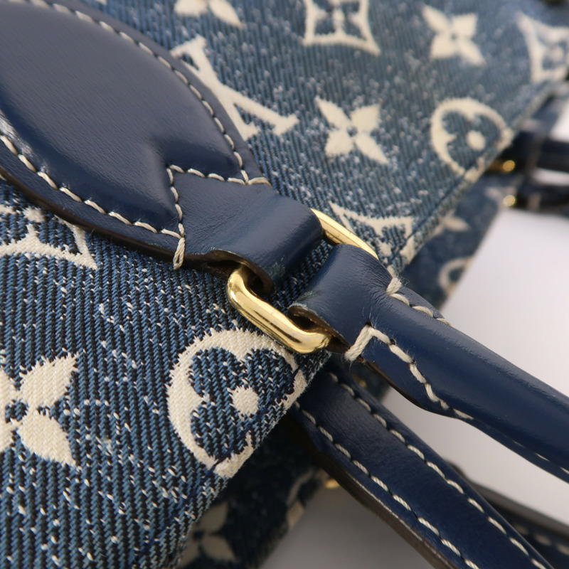 LOUIS VUITTON Monogram Denim On The Go MM金扣手挽肩背兩用袋-15