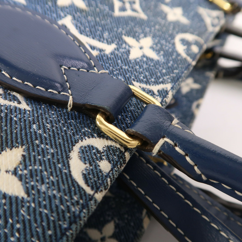 LOUIS VUITTON Monogram Denim On The Go MM金扣手挽肩背兩用袋-18
