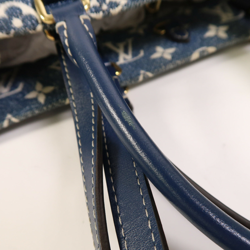 LOUIS VUITTON Monogram Denim On The Go MM金扣手挽肩背兩用袋-20