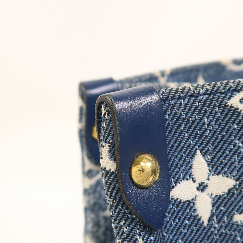 LOUIS VUITTON Monogram Denim On The Go MM金扣手挽肩背兩用袋-23