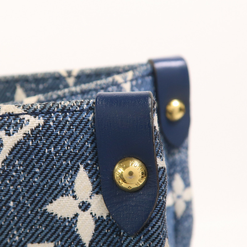 LOUIS VUITTON Monogram Denim On The Go MM金扣手挽肩背兩用袋-26