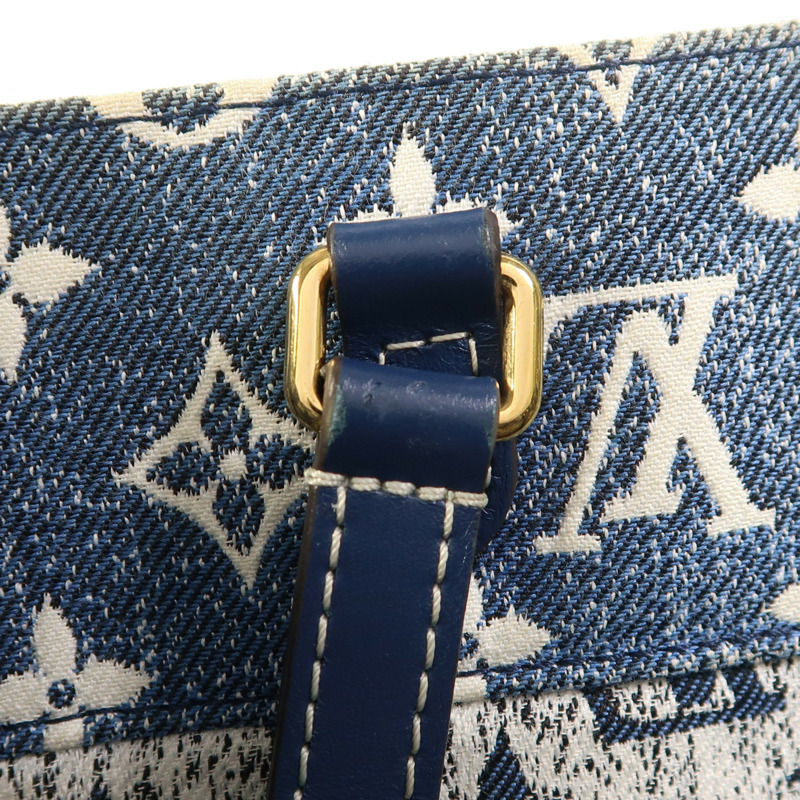 LOUIS VUITTON Monogram Denim On The Go MM金扣手挽肩背兩用袋-28
