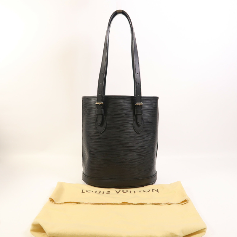 LOUIS VUITTON Epi Bucket PM銀扣肩背袋-8