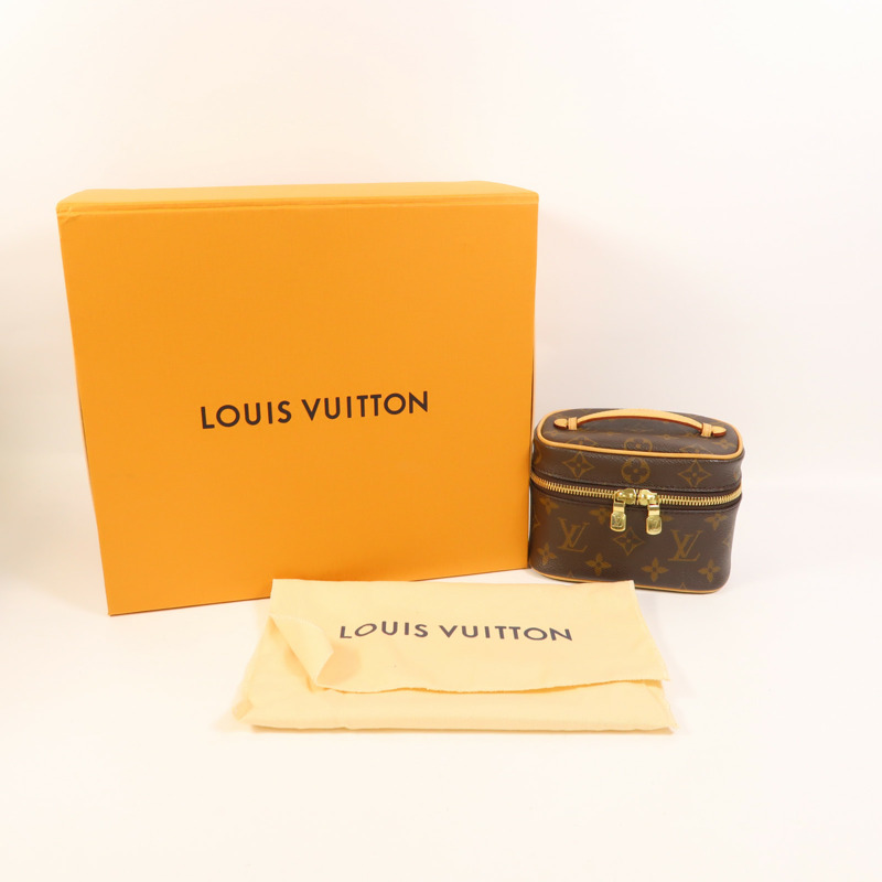 LOUIS VUITTON Monogram Nice Nano金扣化妝袋-7