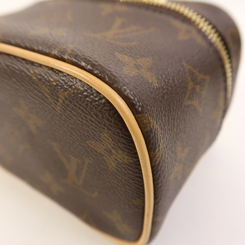 LOUIS VUITTON Monogram Nice Nano金扣化妝袋-8