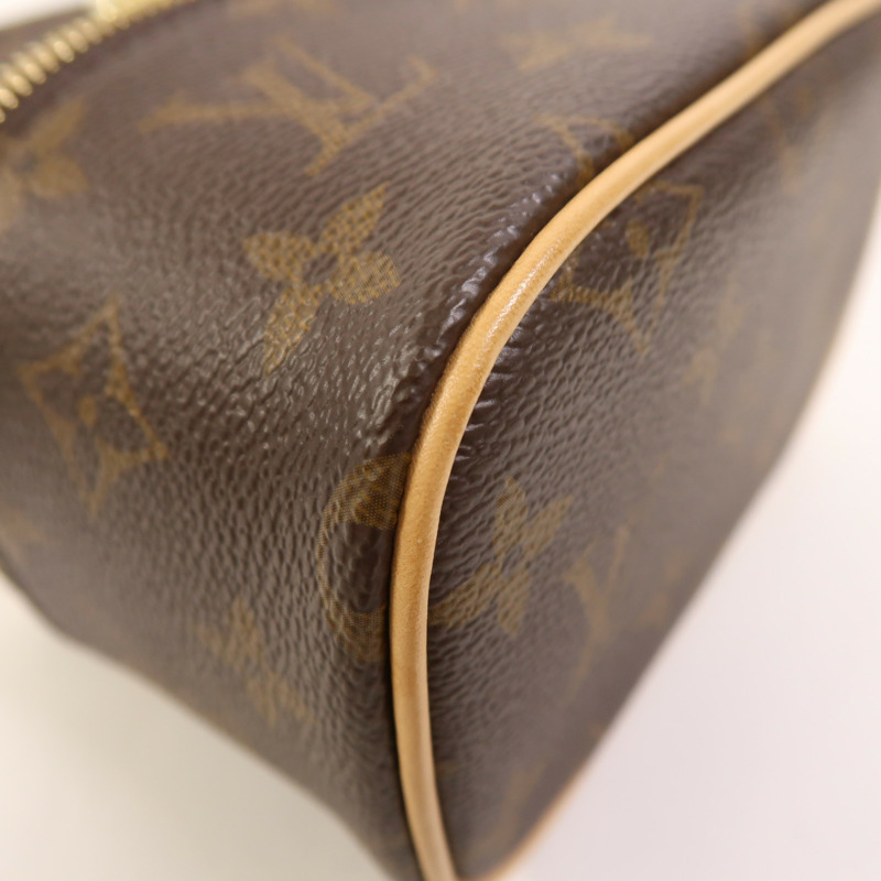 LOUIS VUITTON Monogram Nice Nano金扣化妝袋-9