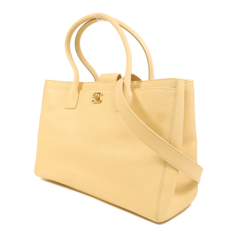 CHANEL 牛皮皮革Executive Cerf Tote金扣手挽肩背兩用袋-2