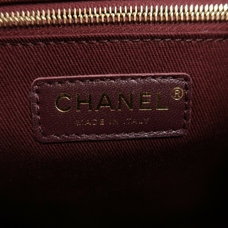 CHANEL 牛皮皮革Affinity Backpack金扣背包-5