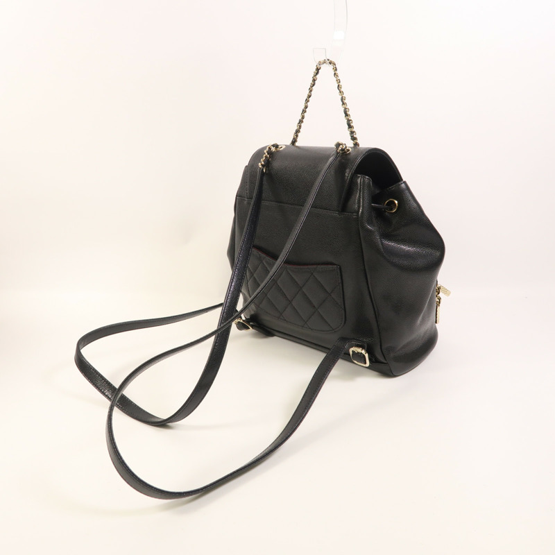 CHANEL 牛皮皮革Affinity Backpack金扣背包-7