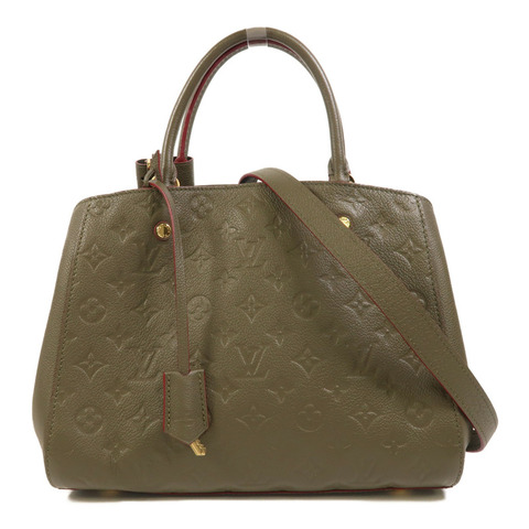 LOUIS VUITTON Monogram Empreinte Montaigne MM金扣手挽肩背兩用袋