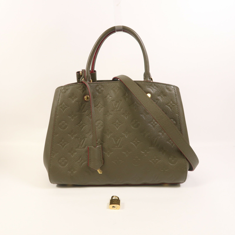 LOUIS VUITTON Monogram Empreinte Montaigne MM金扣手挽肩背兩用袋-10