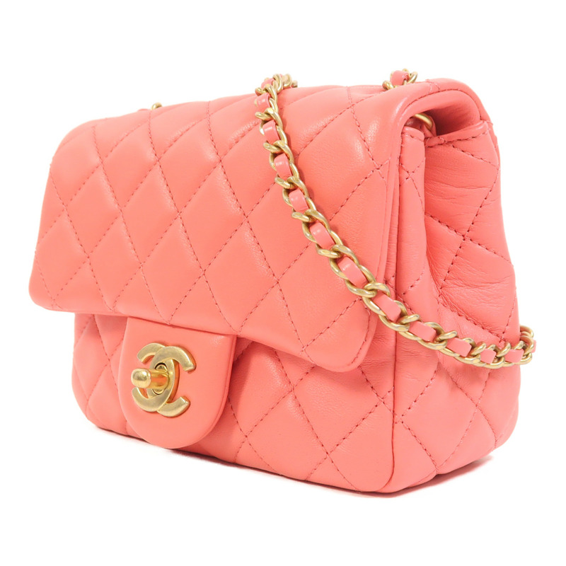 LOUIS VUITTON 羊皮皮革Mini Classic 17金扣鏈帶肩背袋-2