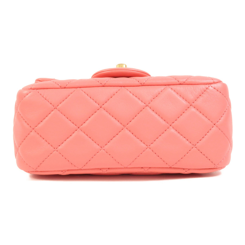 LOUIS VUITTON 羊皮皮革Mini Classic 17金扣鏈帶肩背袋-3