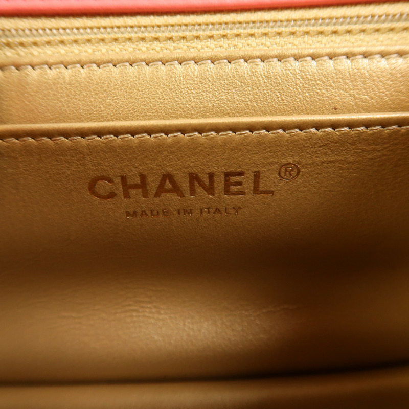 LOUIS VUITTON 羊皮皮革Mini Classic 17金扣鏈帶肩背袋-5