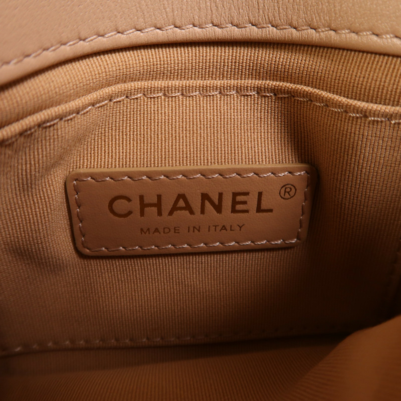 CHANEL 牛皮皮革2 Way Shoulder Bag金扣手挽肩背兩用袋-7