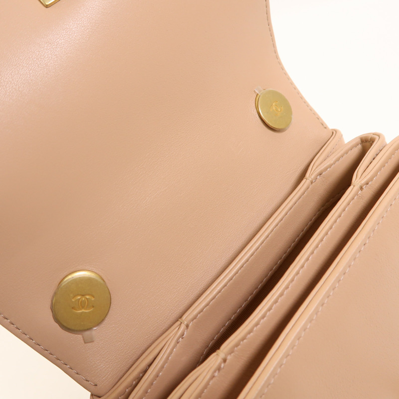 CHANEL 牛皮皮革2 Way Shoulder Bag金扣手挽肩背兩用袋-18