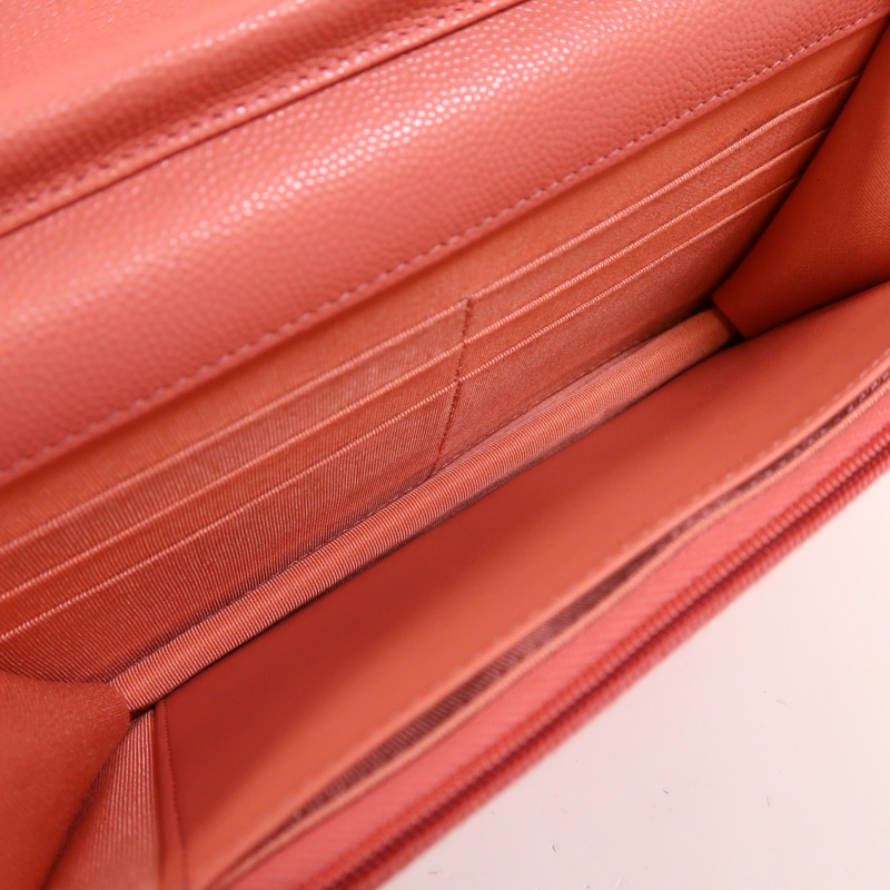 CHANEL 牛皮皮革WOC Wallet On Chain金扣鏈帶肩背袋-4