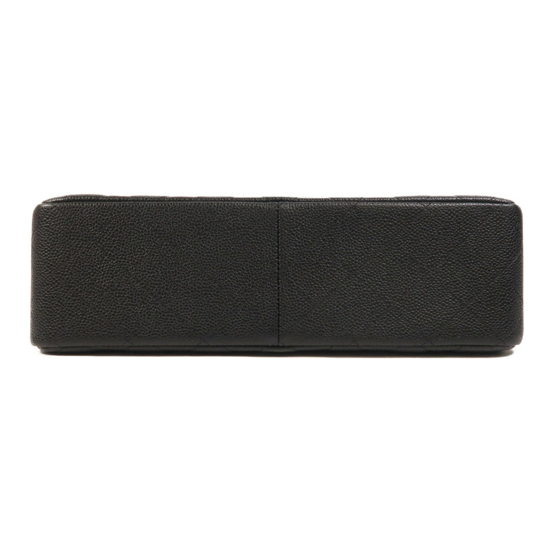 CHANEL 牛皮皮革Large Classic銀扣鏈帶肩背袋-3