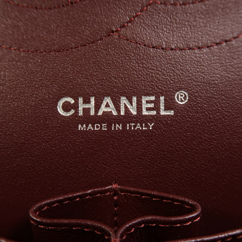 CHANEL 牛皮皮革Large Classic銀扣鏈帶肩背袋-5