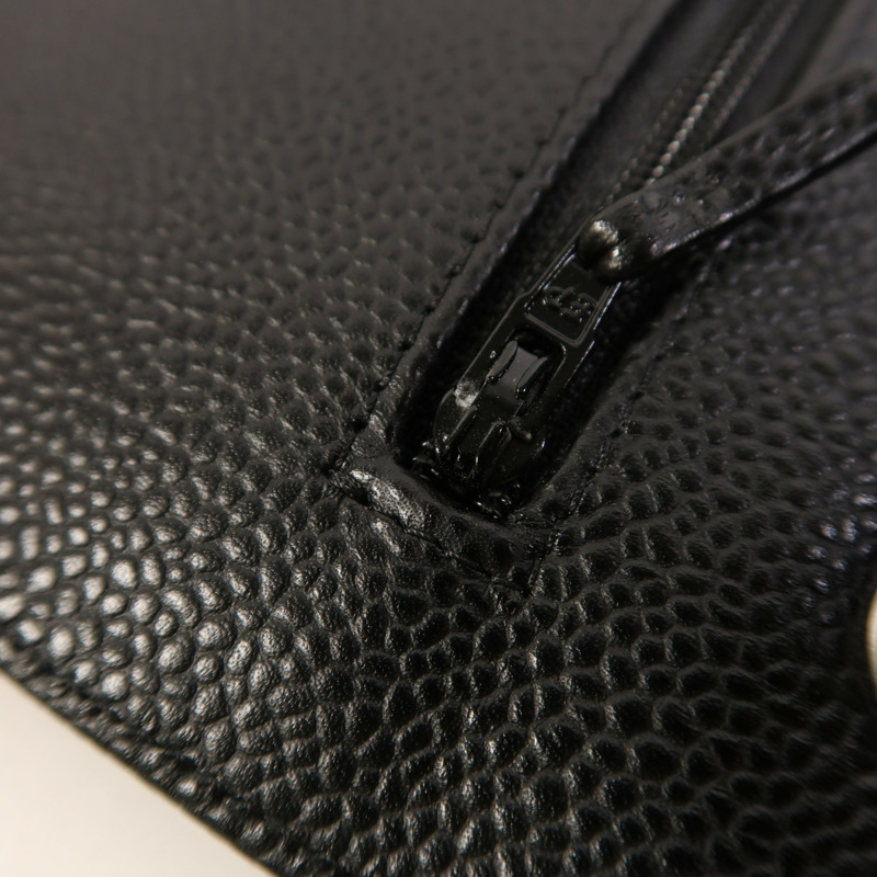 CHANEL 牛皮皮革Large Classic銀扣鏈帶肩背袋-16