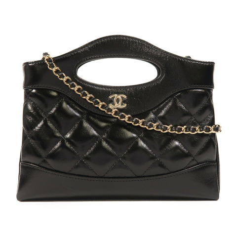 CHANEL 羊皮皮革Chanel 31 Nano金扣手挽肩背兩用袋