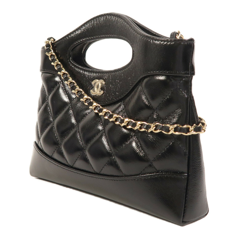 CHANEL 羊皮皮革Chanel 31 Nano金扣手挽肩背兩用袋-2