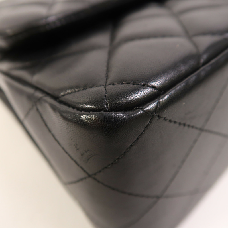 CHANEL 羊皮皮革Large Classic金扣鏈帶肩背袋-12