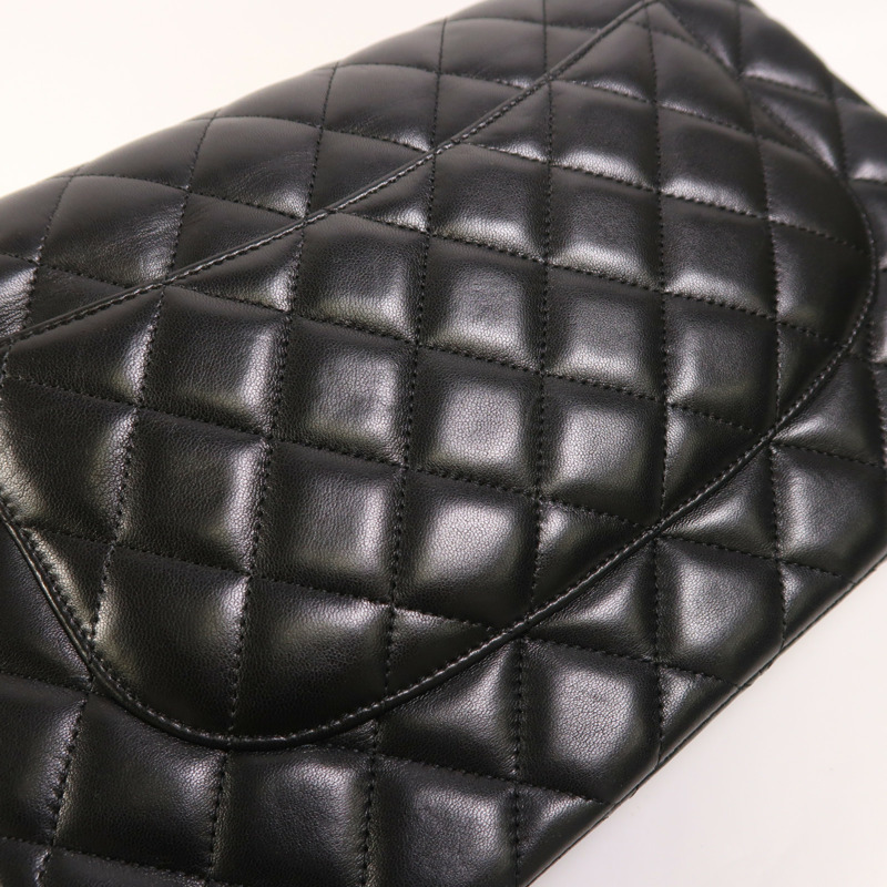 CHANEL 羊皮皮革Large Classic金扣鏈帶肩背袋-19