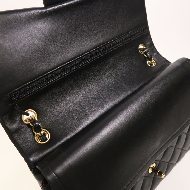 CHANEL 羊皮皮革Large Classic金扣鏈帶肩背袋-20