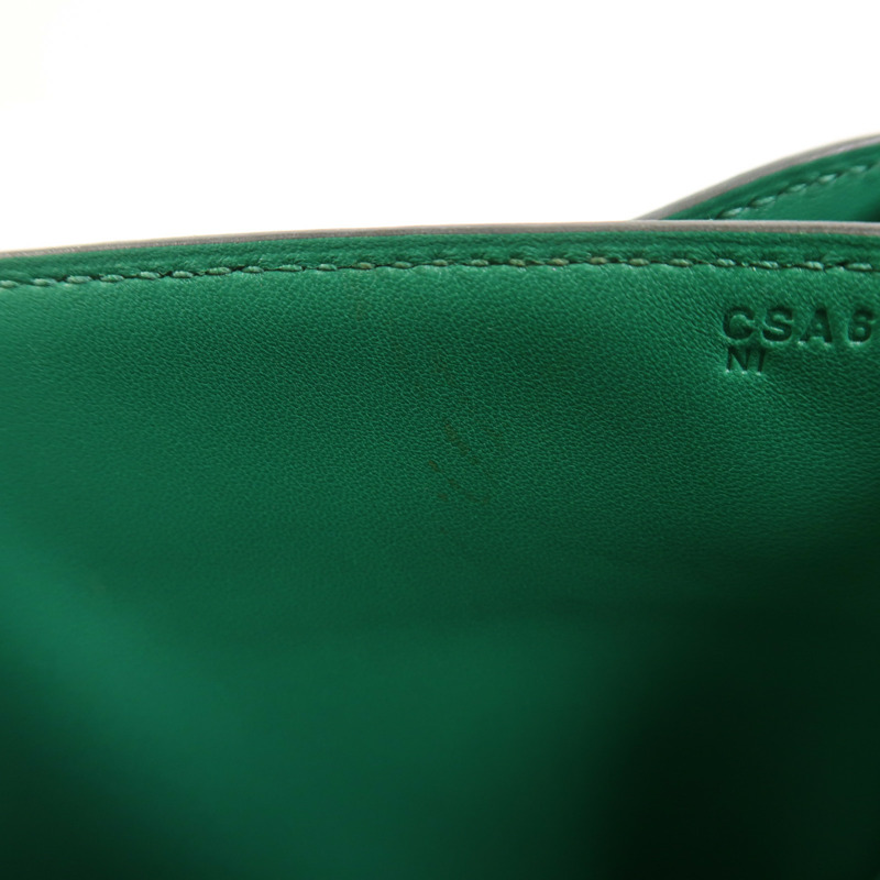 HERMES Epsom皮革Constance Mini銀扣肩背袋Vert Vertigo-17
