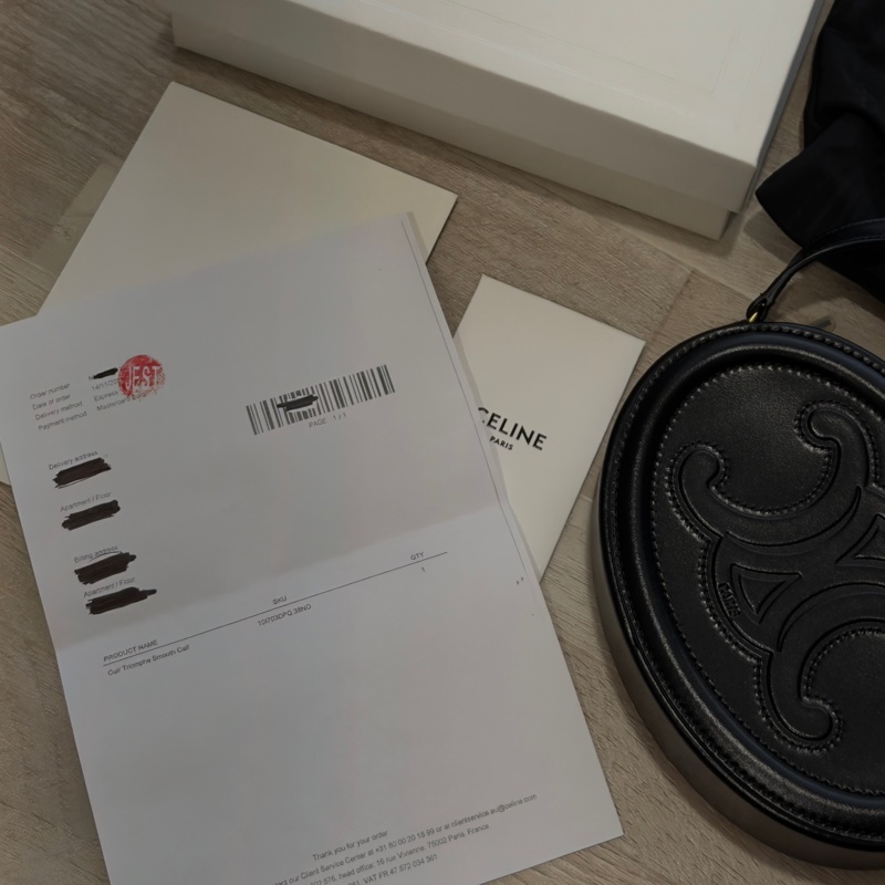 稀有CELINE 月餅包黑色小的-1