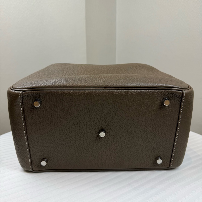 愛馬仕/Hermes Lindy 系列 大象灰配色雙拉鍊翻蓋 長30 寬17 高21金屬旋扣-4