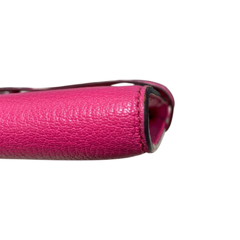 HERMES 愛馬仕 KELLY桃紅長夾-6