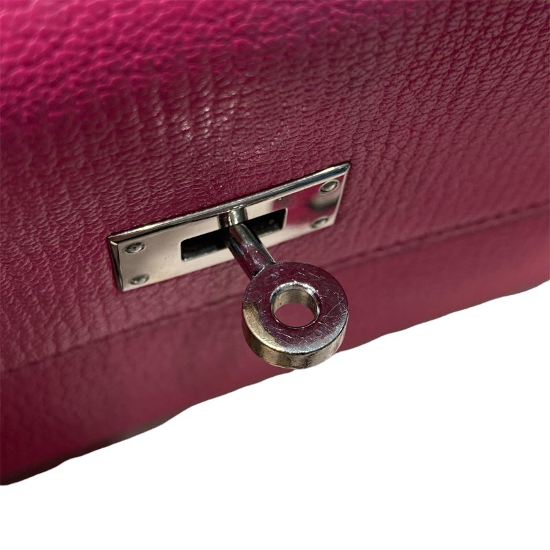 HERMES 愛馬仕 KELLY桃紅長夾-10