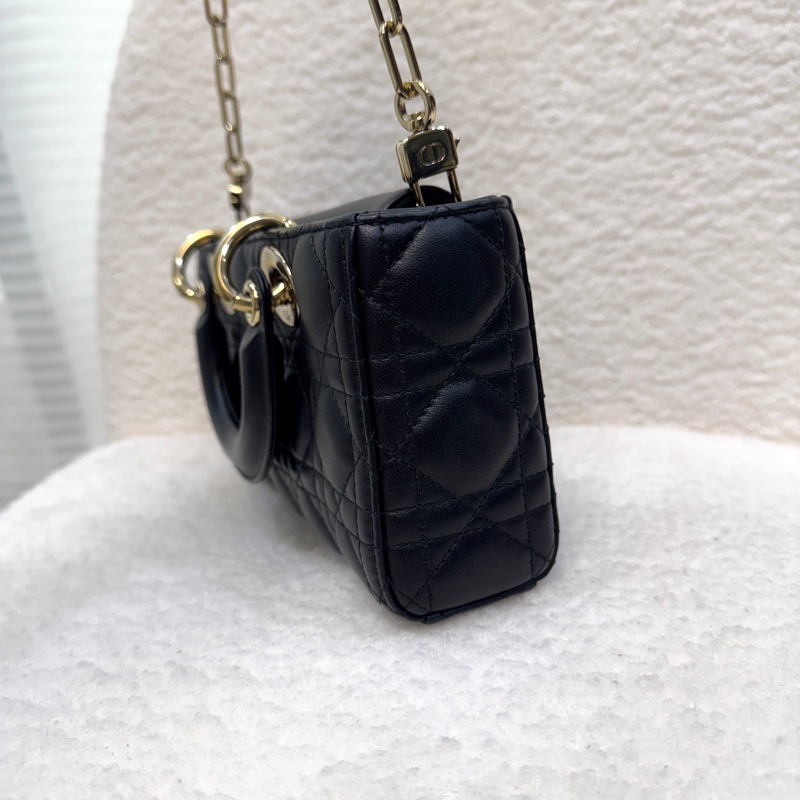 迪奧DIOR黑色小號Lady D-Joy黛妃包M0613ONGE-6