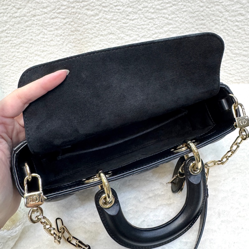 迪奧DIOR黑色小號Lady D-Joy黛妃包M0613ONGE-9