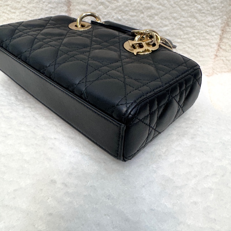 迪奧DIOR黑色小號Lady D-Joy黛妃包M0613ONGE-10