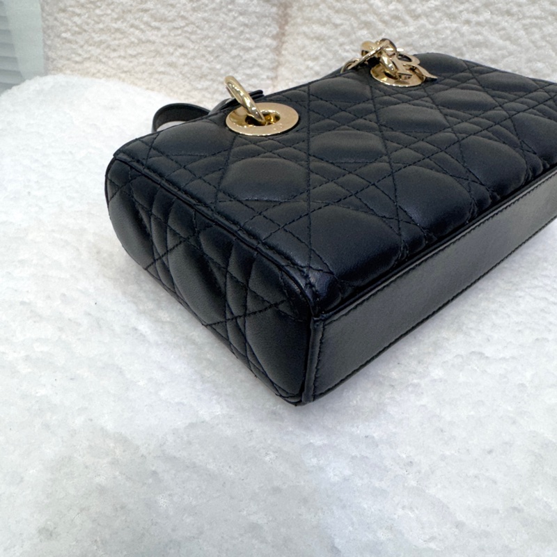 迪奧DIOR黑色小號Lady D-Joy黛妃包M0613ONGE-11