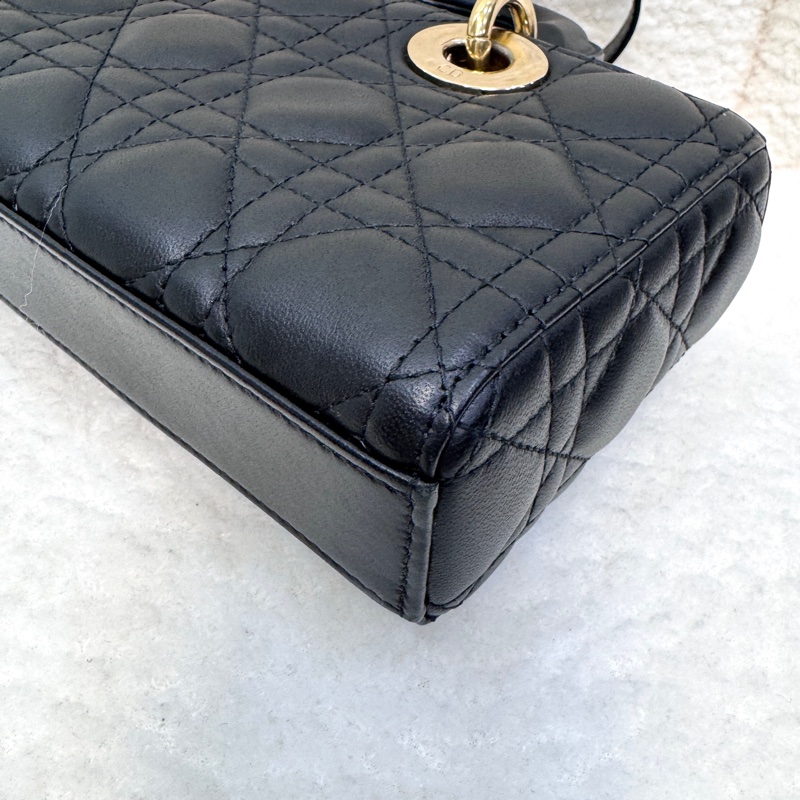 迪奧DIOR黑色小號Lady D-Joy黛妃包M0613ONGE-12