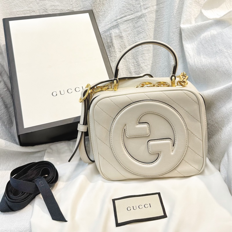Gucci 白色 GG Marmont 相機包-0