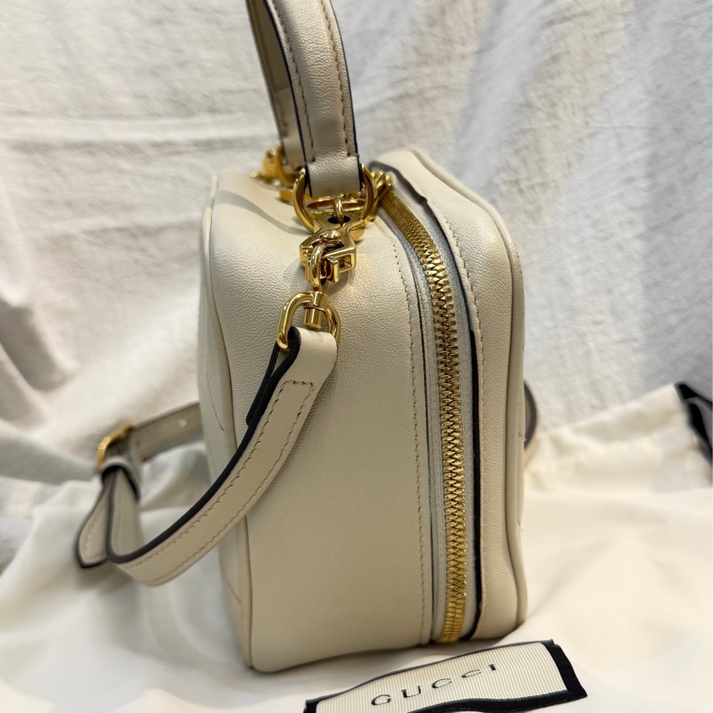 Gucci 白色 GG Marmont 相機包-2