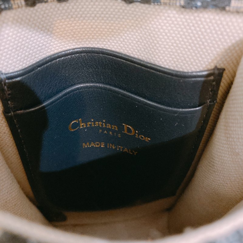 TW4712 Dior 迪奧 經典花紋 手機斜背包 Saddle Pouch Blue Oblique Canvas-13