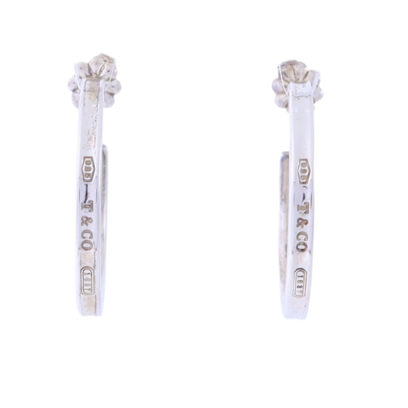 TIFFANY&CO 925純銀1837 Hoop Earrings銀扣耳環-0