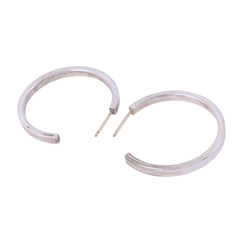 TIFFANY&CO 925純銀1837 Hoop Earrings銀扣耳環-3