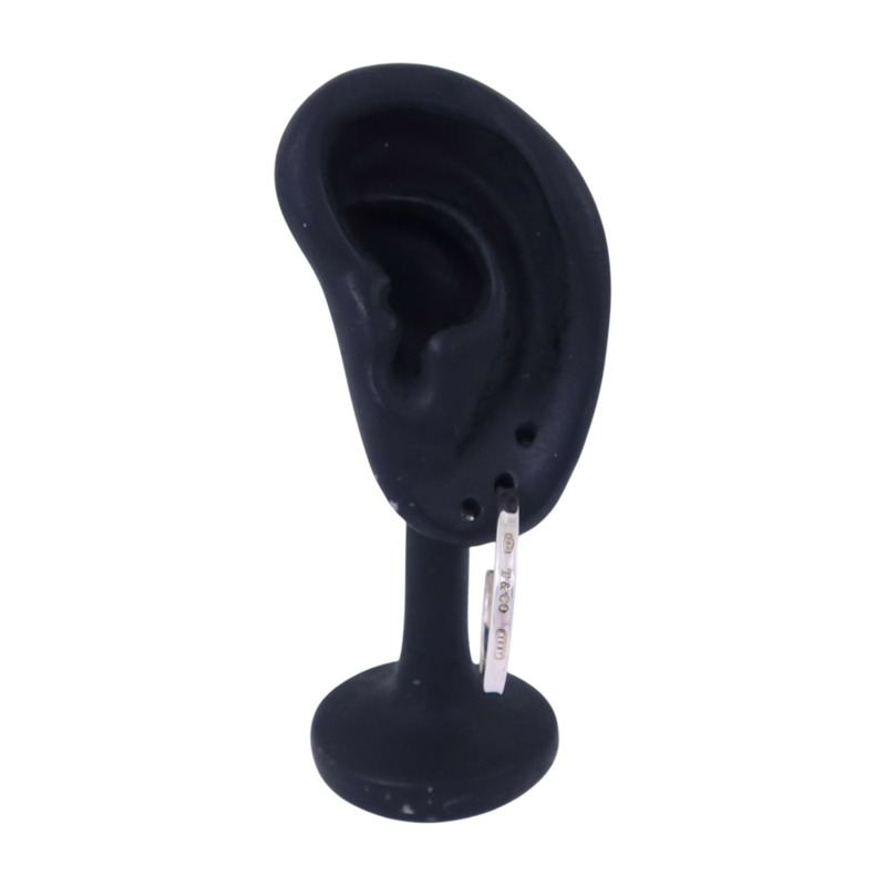 TIFFANY&CO 925純銀1837 Hoop Earrings銀扣耳環-5