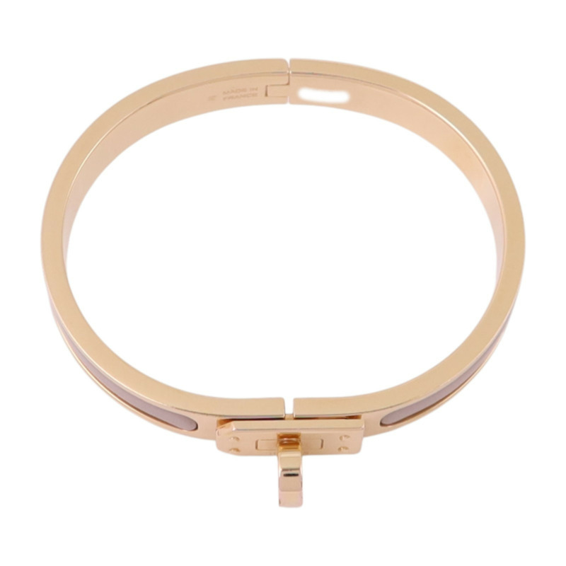 HERMES 金屬/琺瑯Mini Clic Kelly Bracelet金扣手鏈-3