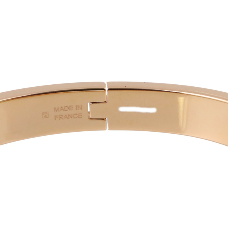 HERMES 金屬/琺瑯Mini Clic Kelly Bracelet金扣手鏈-7