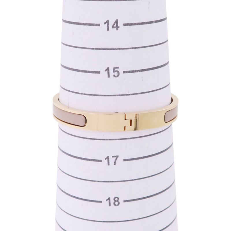 HERMES 金屬/琺瑯Mini Clic Kelly Bracelet金扣手鏈-9